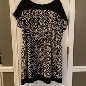 Black and Cream Color Dress